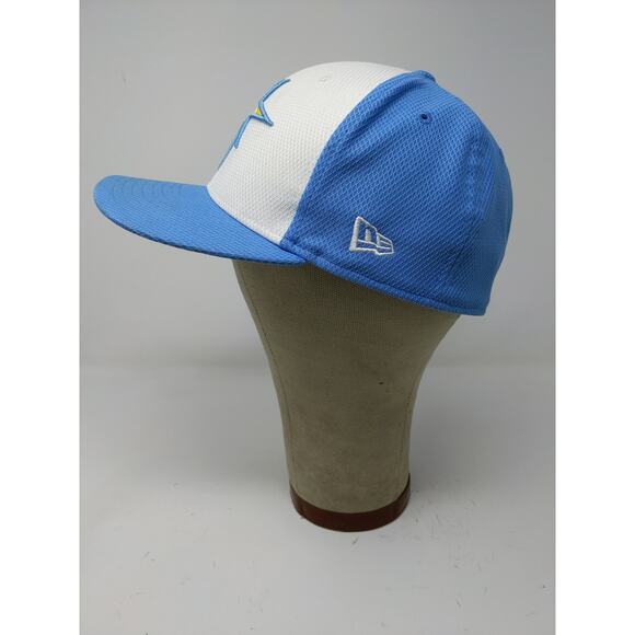 New Era 59Fifty MLB Tampa Rays 2017 Florida Hat SZ 7 1/4 White Blue Embroidered - Picture 4 of 14